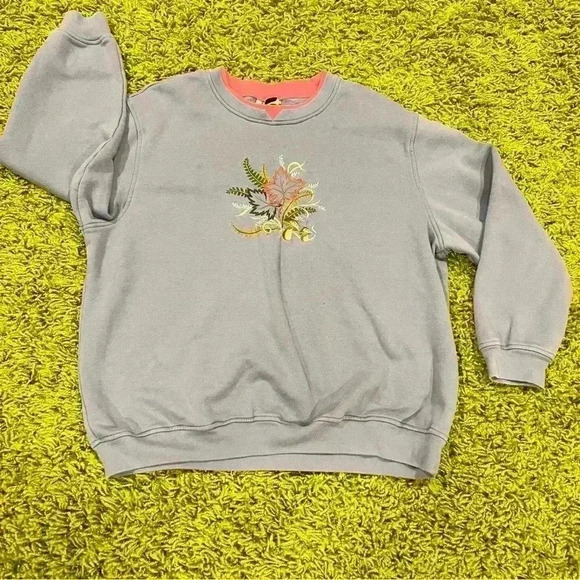 Vintage Pastel Layered Fall Crewneck Sweatshirt - Picture 1 of 4